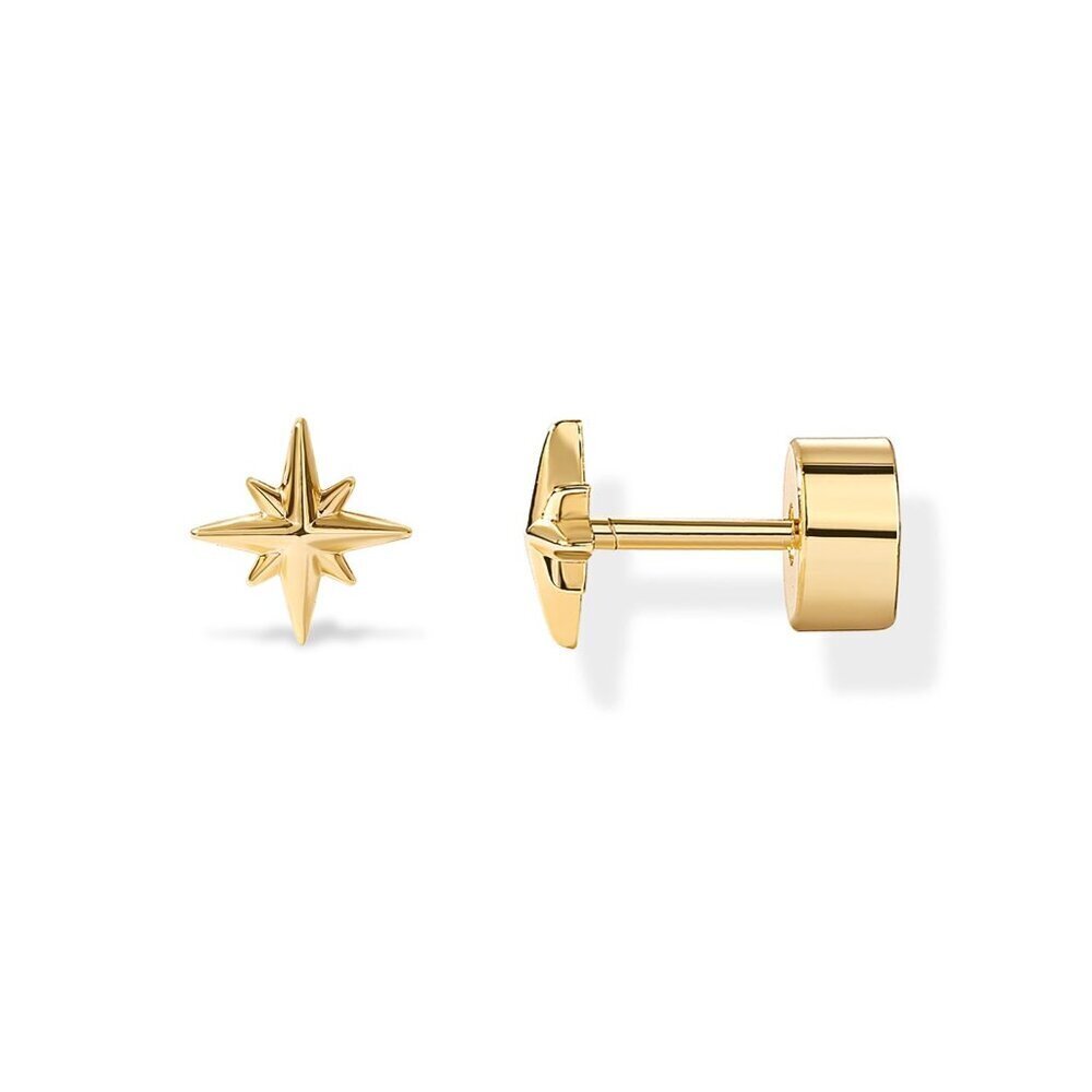 14K Gold Plated Stud Earrings Elegant Minimal Chic Everyday Wear Hypoallergenic